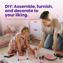 Load image into Gallery viewer, Dollhouse with 2 Princesses, 4 Unicorns, Dog, Furniture and Accessories