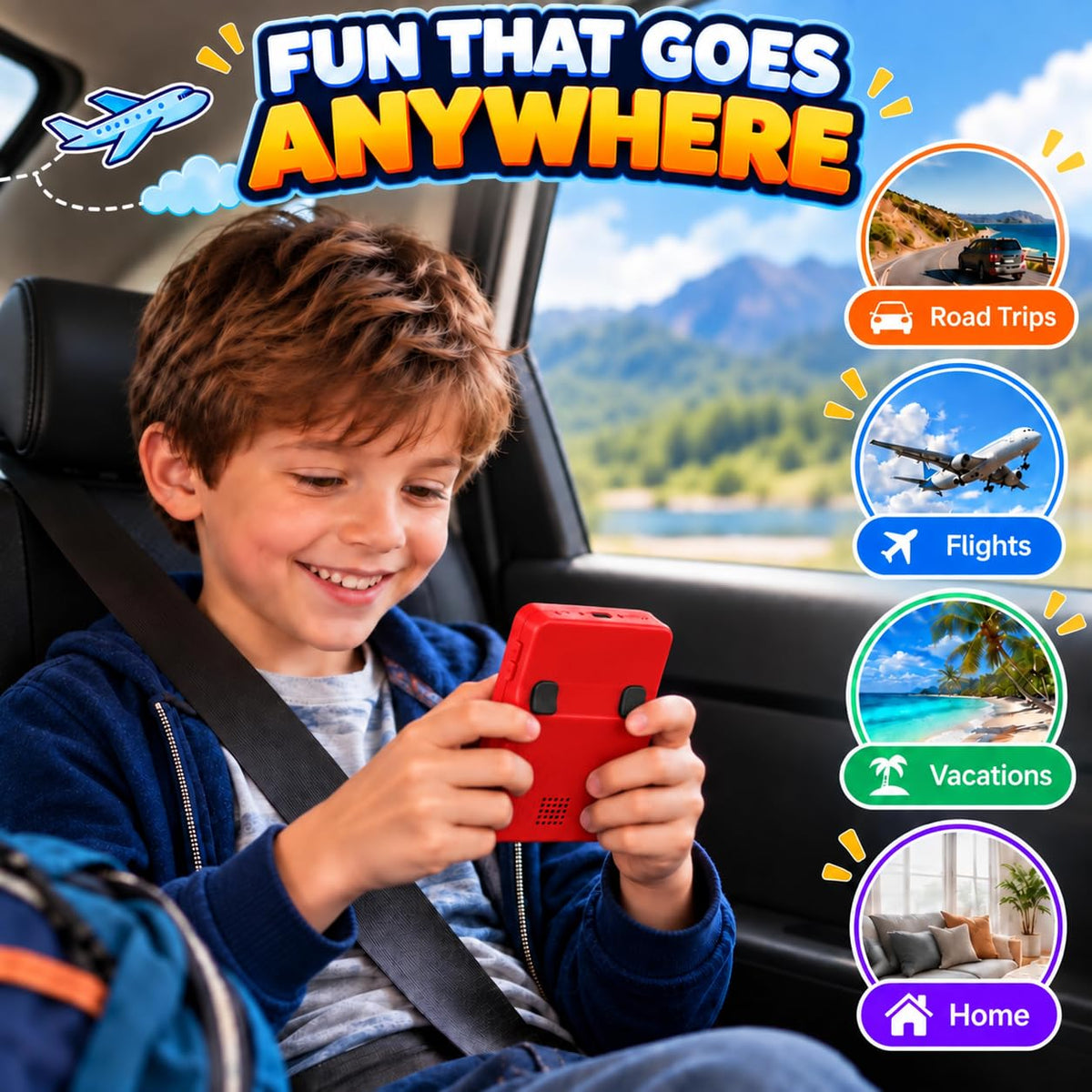 TOMLEON Handheld Game Console for Kids · 300 Games · Red – image 5 of 8