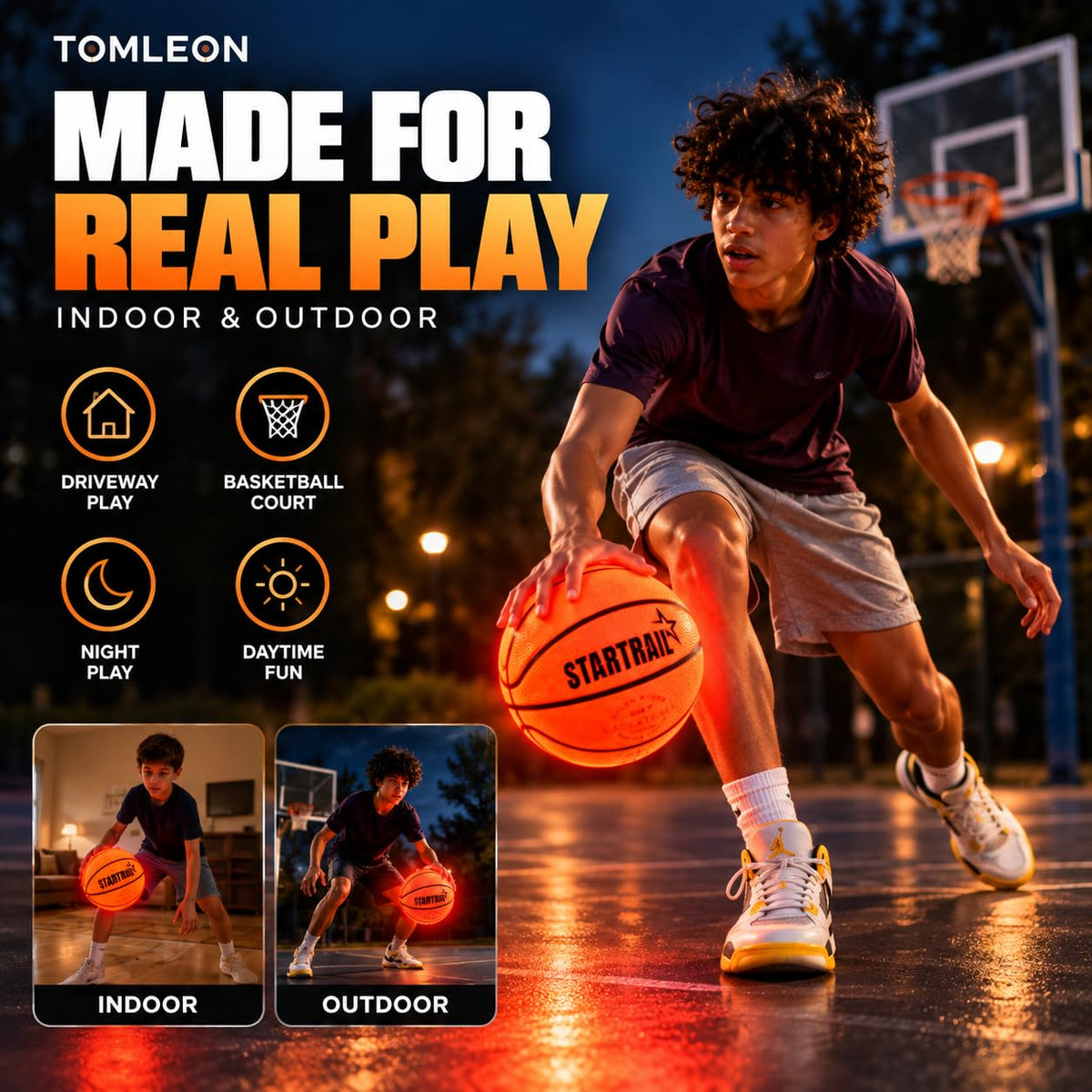 TOMLEON Light Up Basketball – image 3 of 9