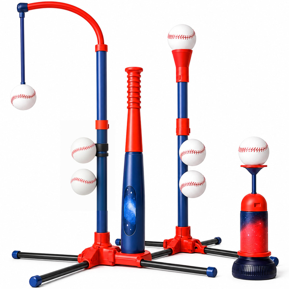 3-in-1 Baseball Set for Kids and Toddlers Ages 3-5 · Red & Blue – image 1 of 9