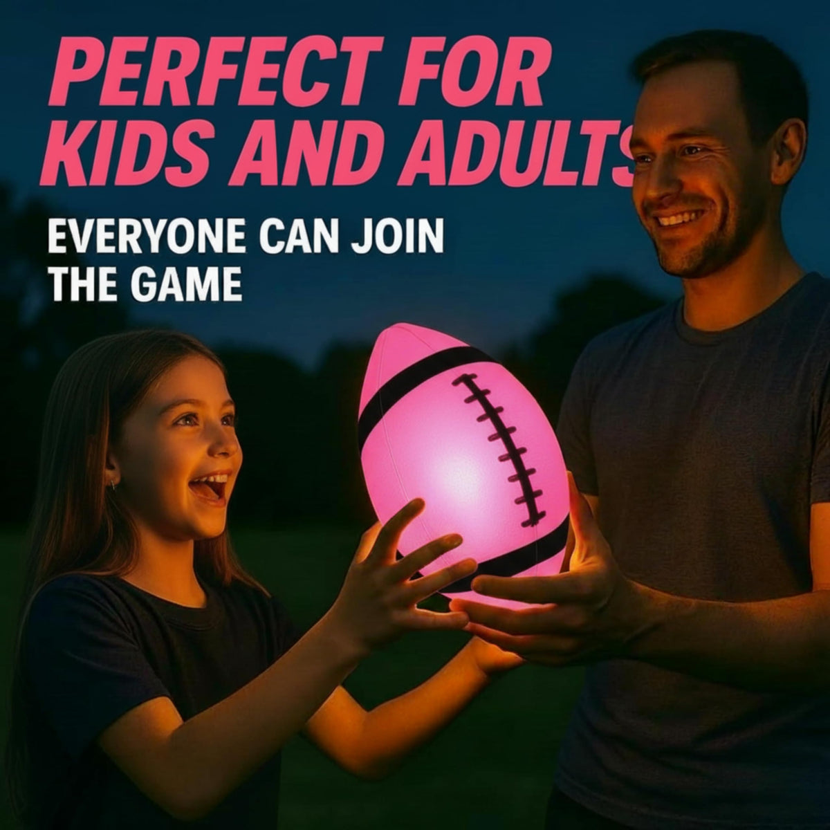 TOMLEON Glow in The Dark Football · Pink – image 5 of 7