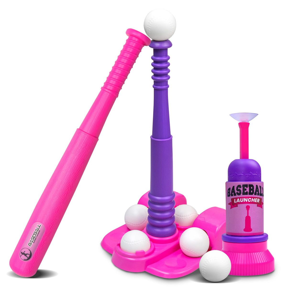T Ball Stand for Kids and Toddlers 1-3 · Pitching Machine · Pink – image 1 of 9