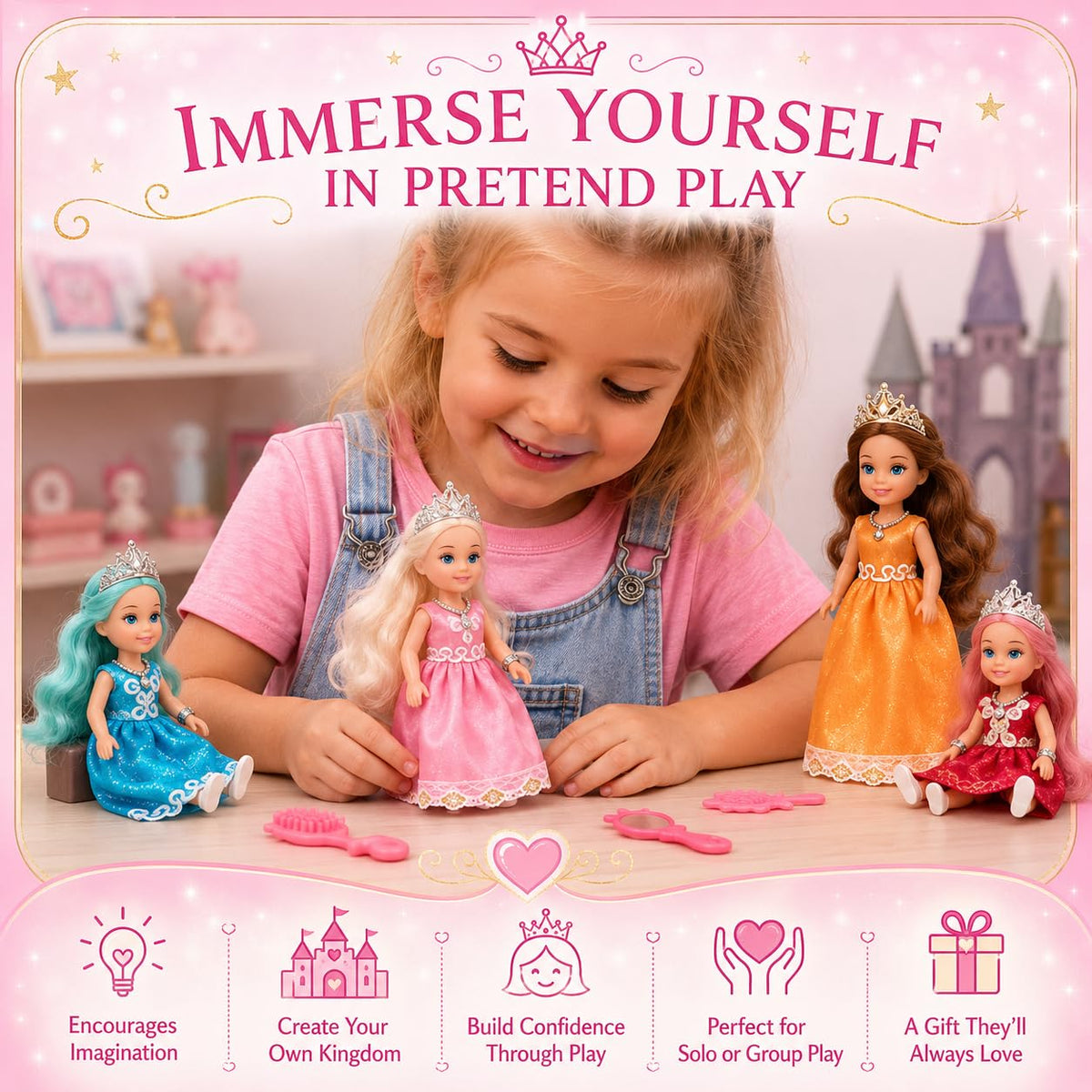 TOMLEON Princess Dolls Playset – image 5 of 9