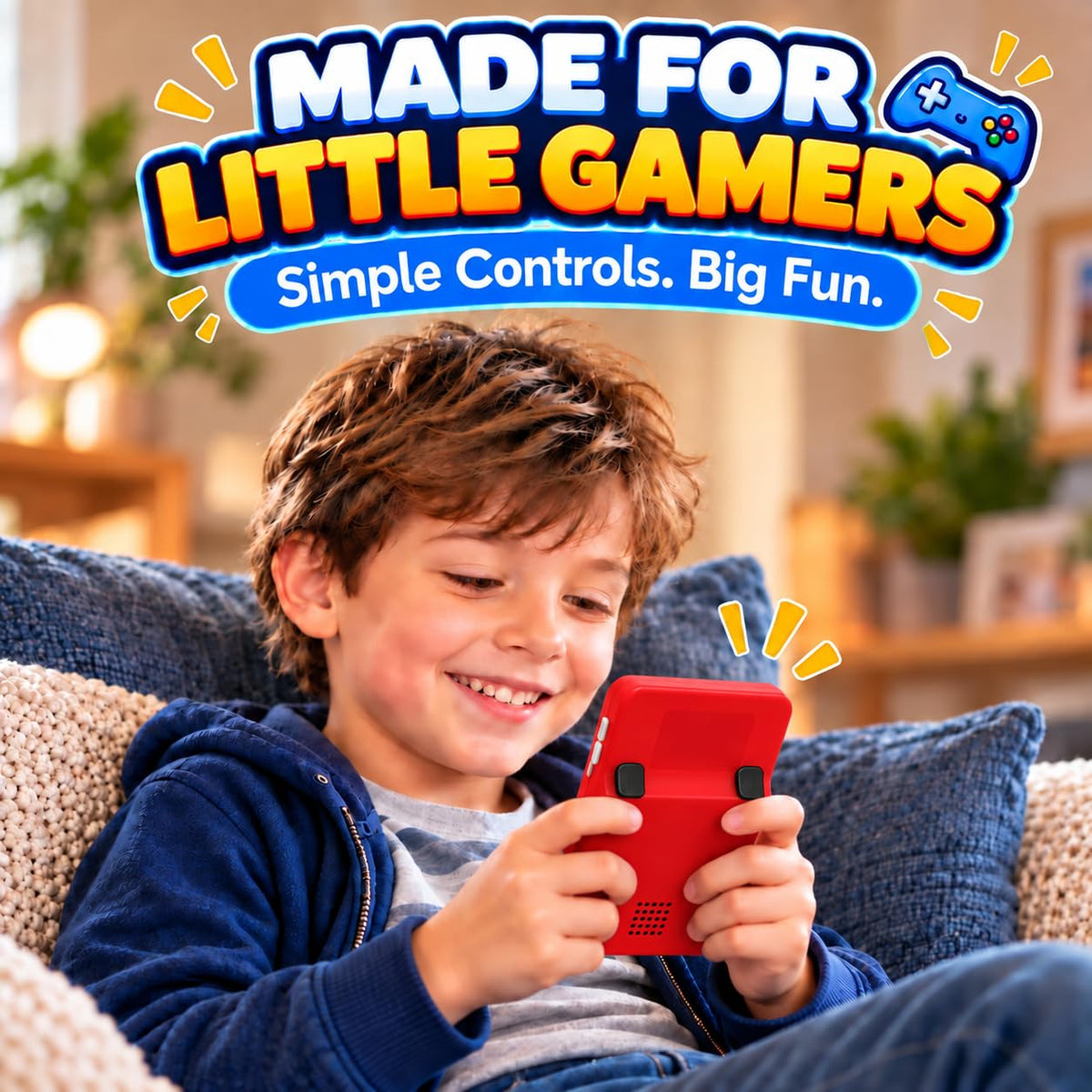 TOMLEON Handheld Game Console for Kids · 300 Games · Red – image 6 of 8