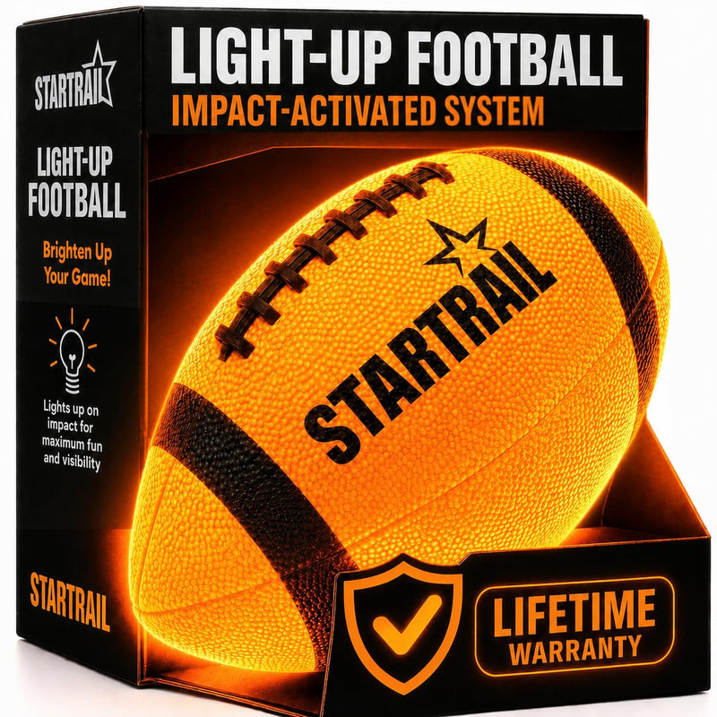 TOMLEON Glow in The Dark Football · Orange