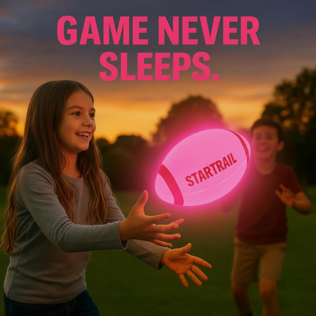 TOMLEON Glow in The Dark Football · Pink – image 6 of 7