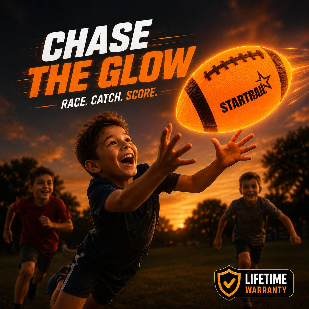 TOMLEON Glow in The Dark Football · Orange – image 8 of 8