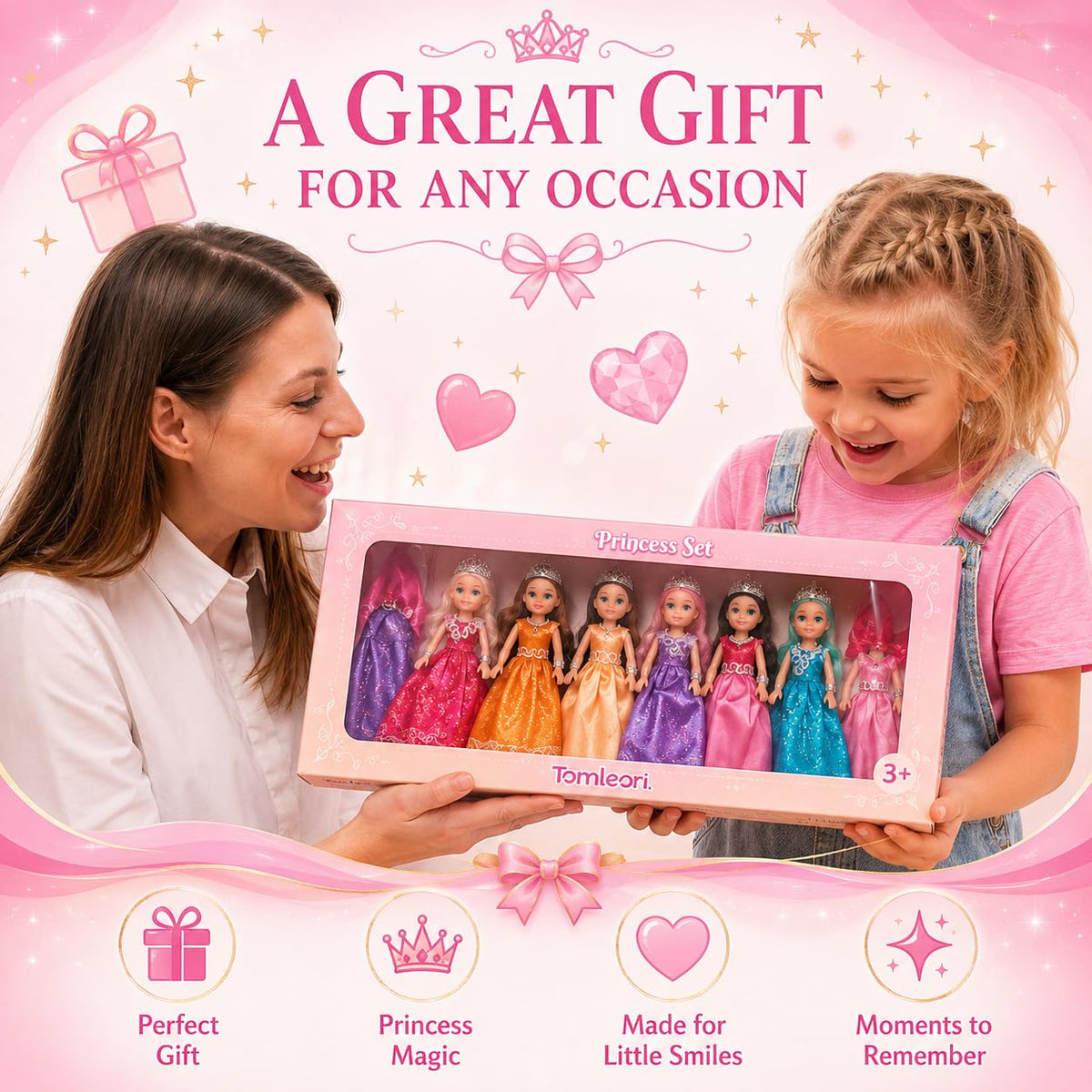TOMLEON Princess Dolls Playset – image 2 of 9