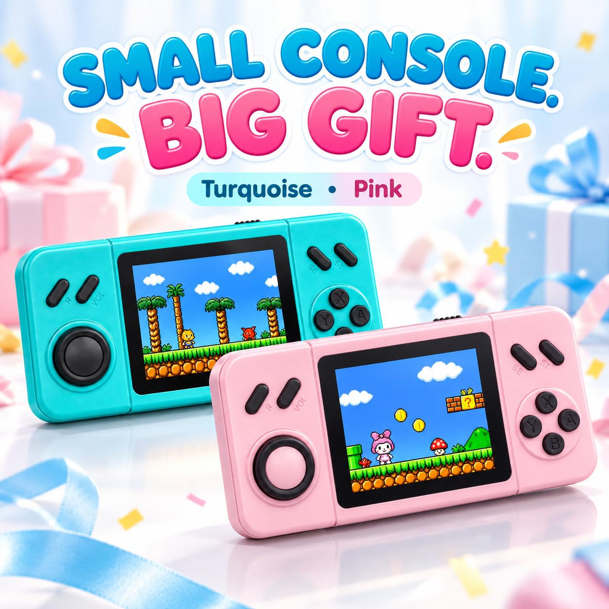 TOMLEON Handheld Game Console for Kids · 266 Games · Turquoise – image 7 of 7