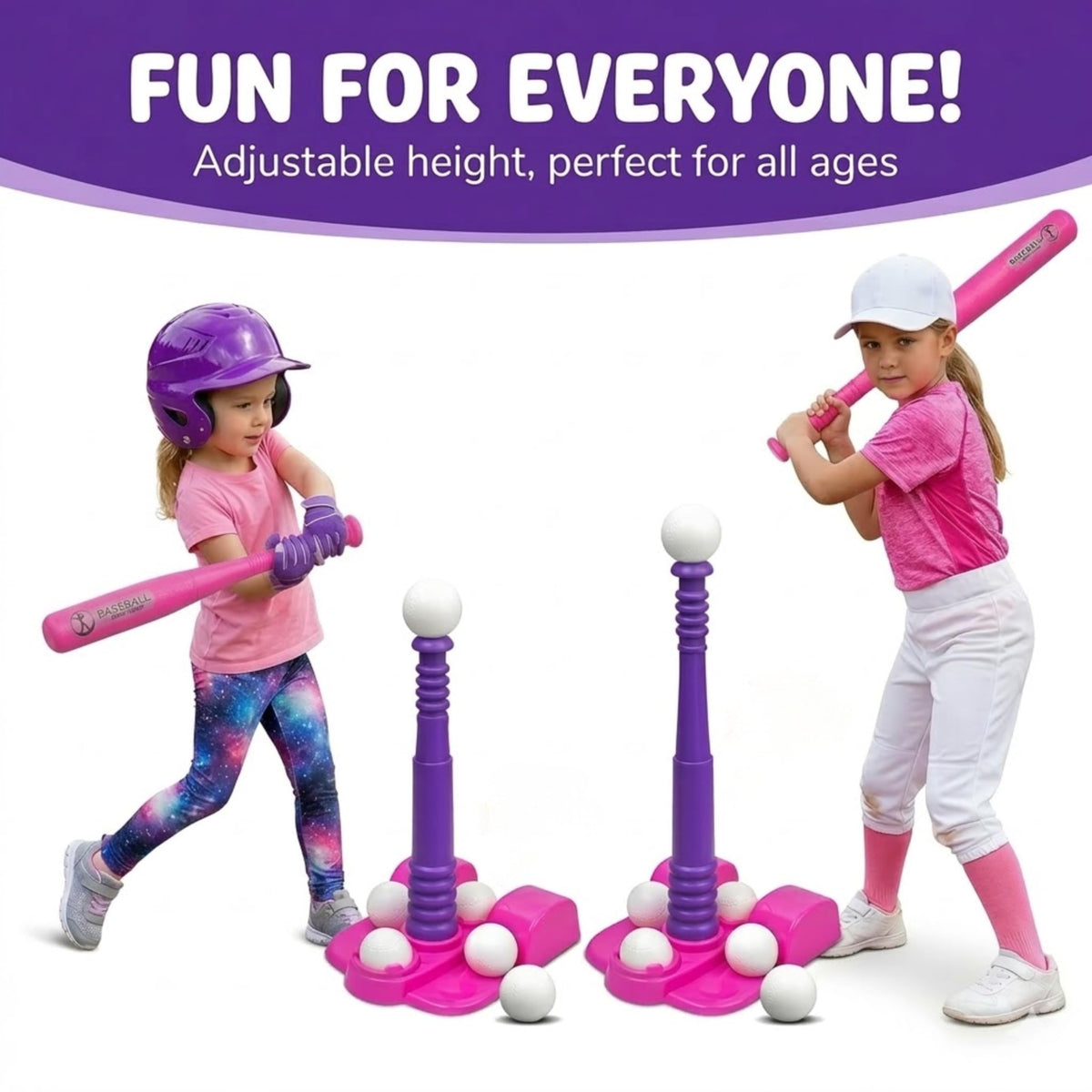 T Ball Stand for Kids and Toddlers 1-3 · Pitching Machine · Pink – image 2 of 9