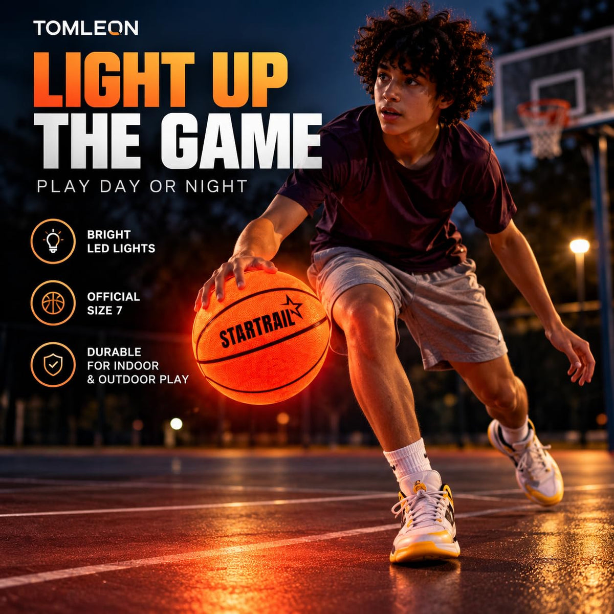 TOMLEON Light Up Basketball – image 2 of 9