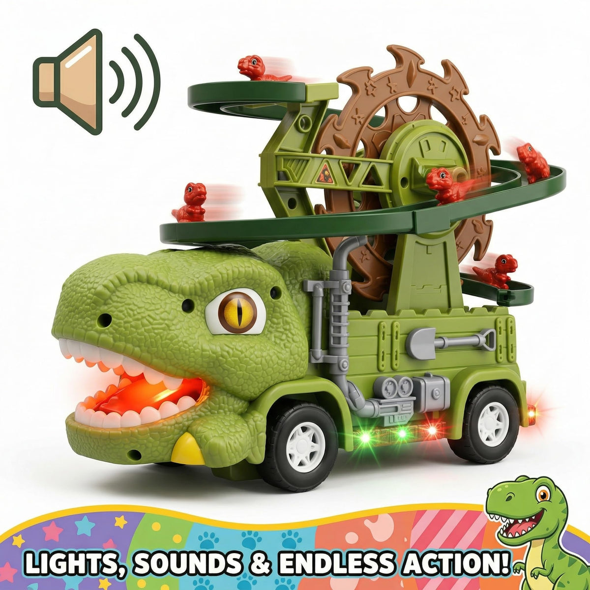 Dinosaur Truck Toy For Kids Ages 3 4 5 6 7 8 – image 7 of 9