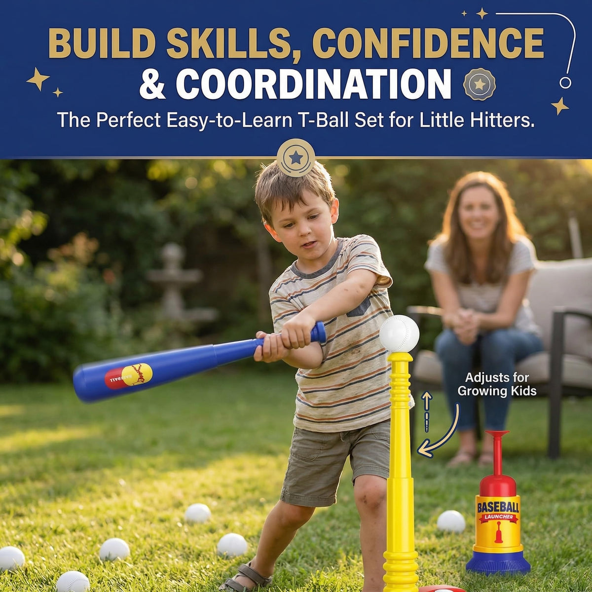 T Ball Stand for Kids and Toddlers 1-3 · Pitching Machine – image 6 of 9