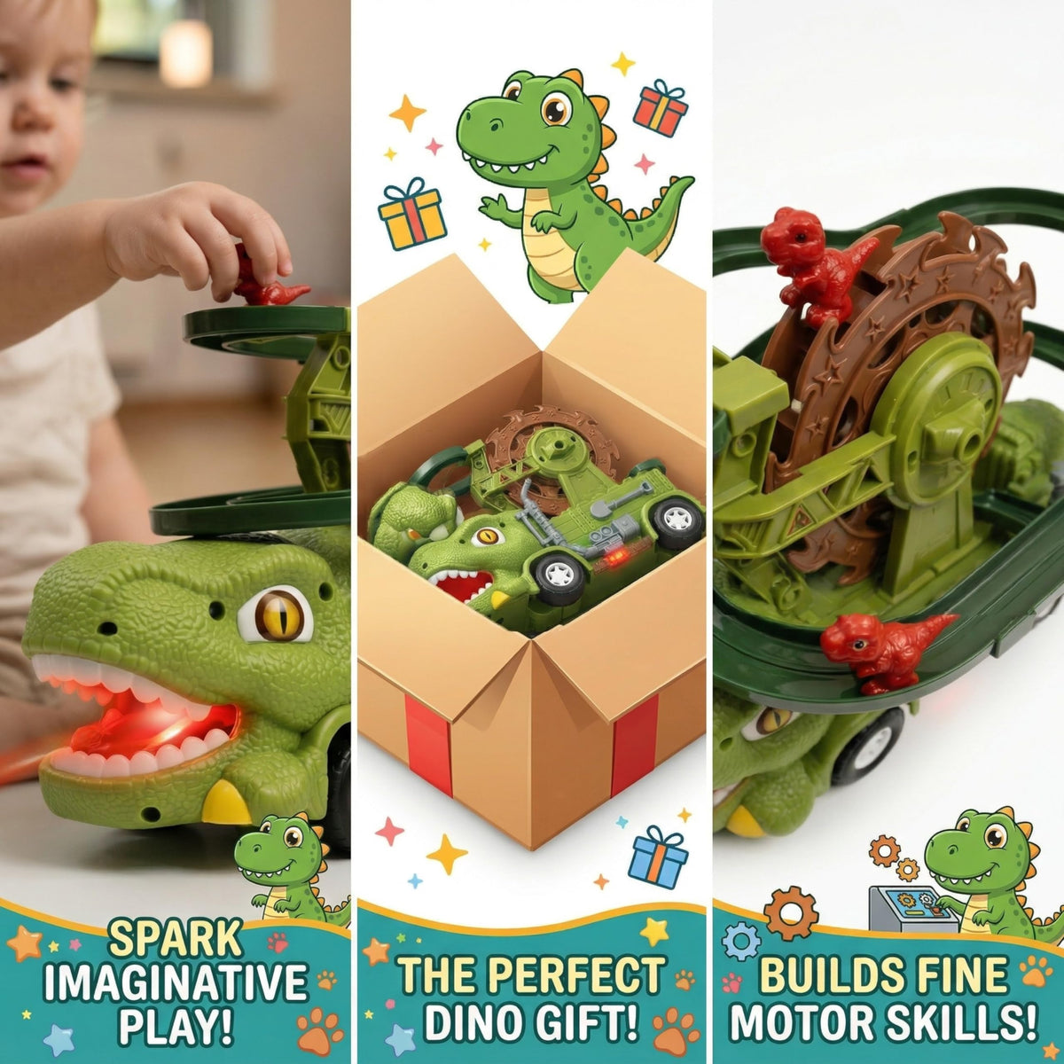 Dinosaur Truck Toy For Kids Ages 3 4 5 6 7 8 – image 9 of 9