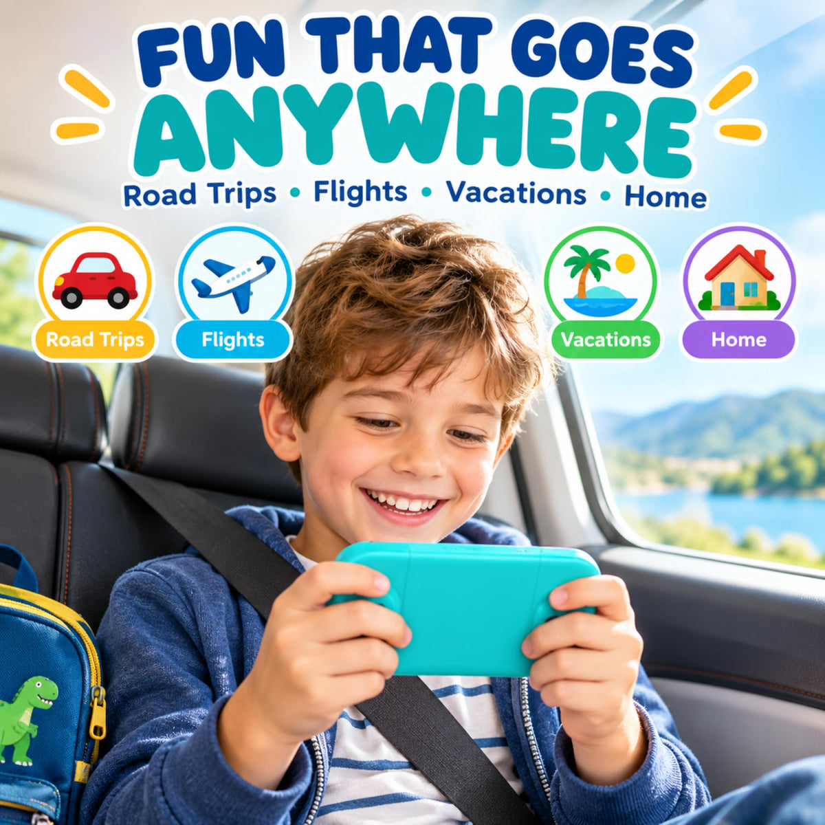 TOMLEON Handheld Game Console for Kids · 266 Games · Turquoise – image 4 of 7