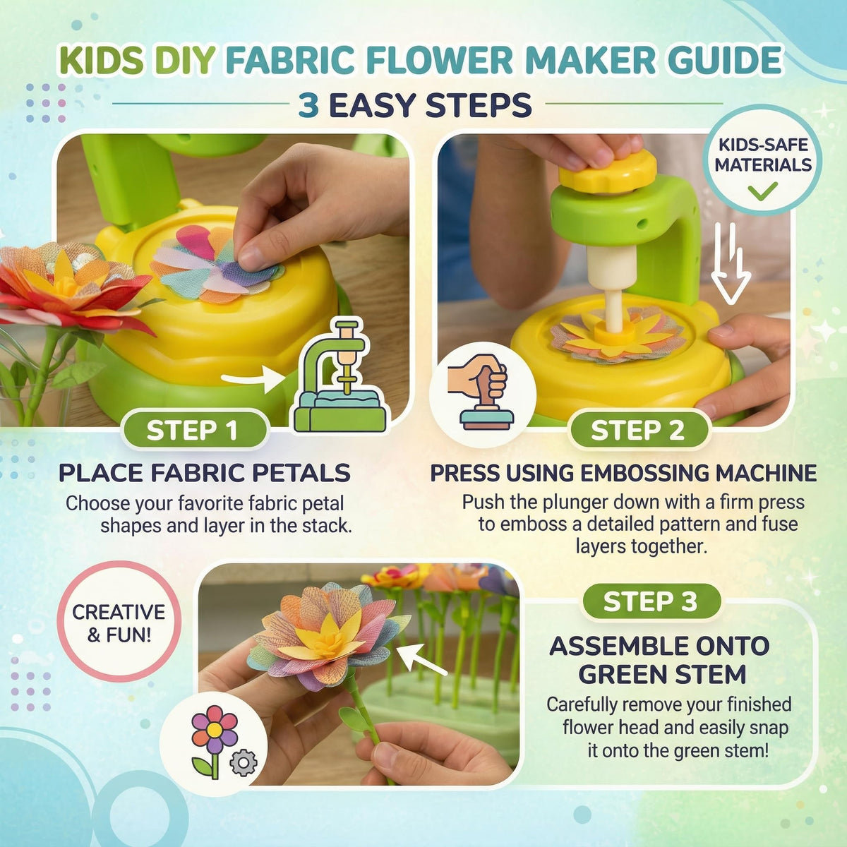 Fabric Flower Bouquets Toys · Green – image 7 of 9