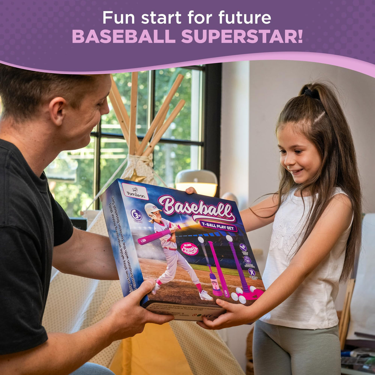 T Ball Stand for Kids and Toddlers 1-3 · Pitching Machine · Pink – image 6 of 9