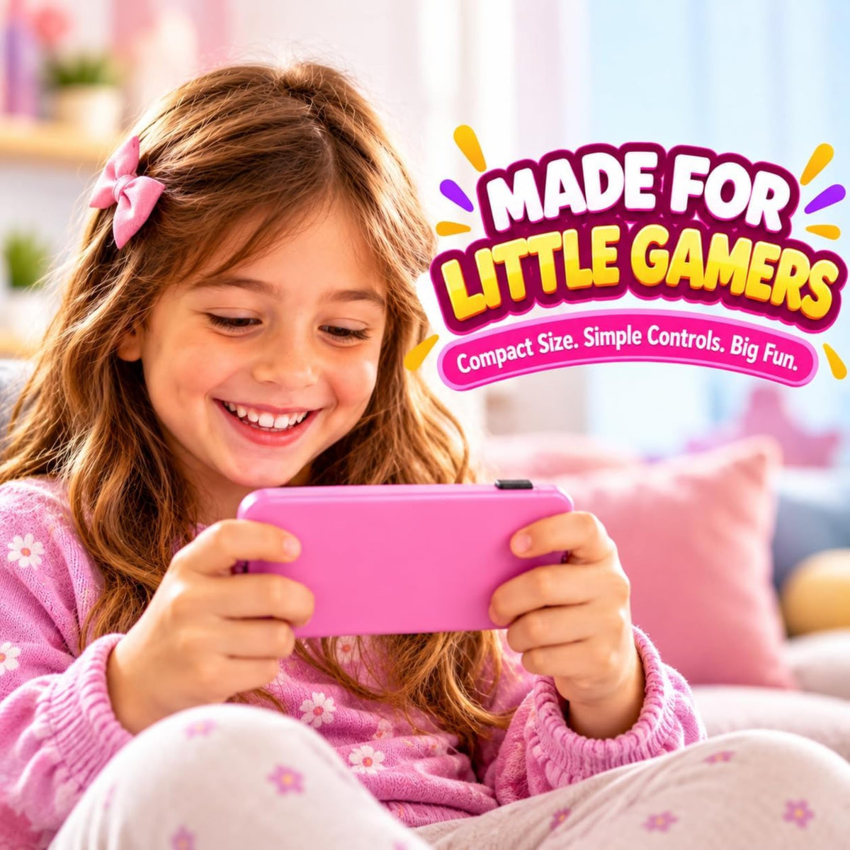 TOMLEON Handheld Game Console for Kids · 266 Games · Pink – image 7 of 7