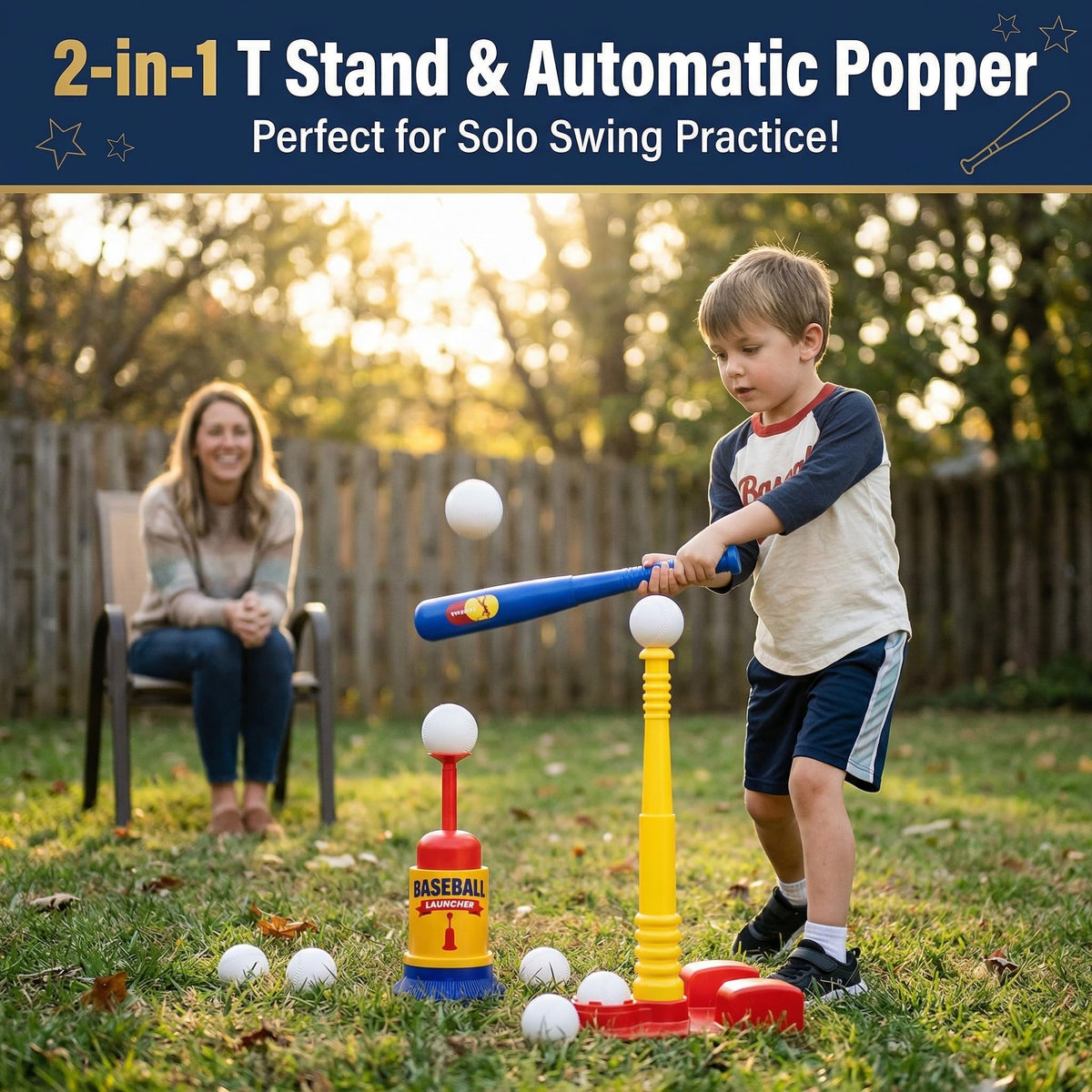 T Ball Stand for Kids and Toddlers 1-3 · Pitching Machine – image 3 of 9