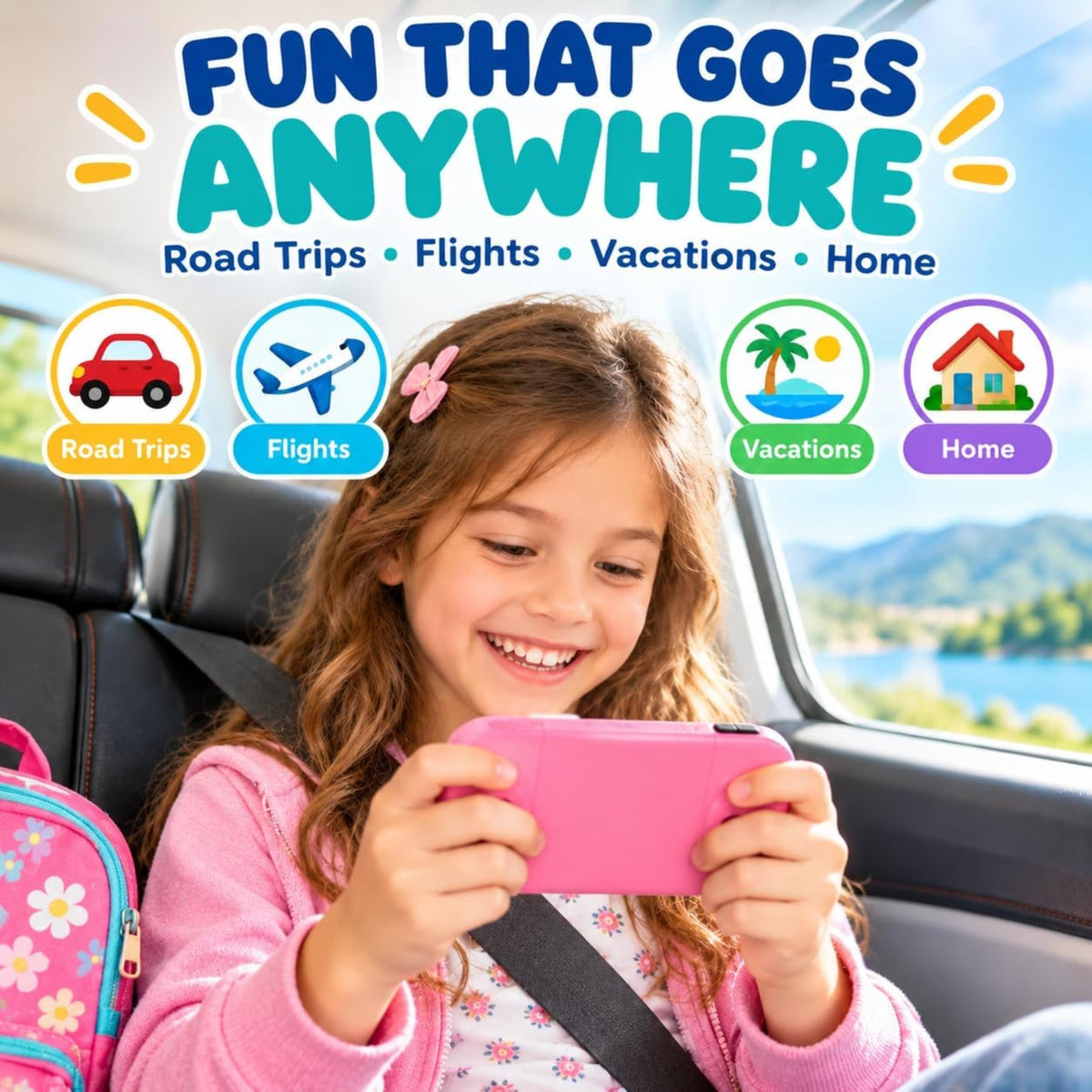 TOMLEON Handheld Game Console for Kids · 266 Games · Pink – image 4 of 7
