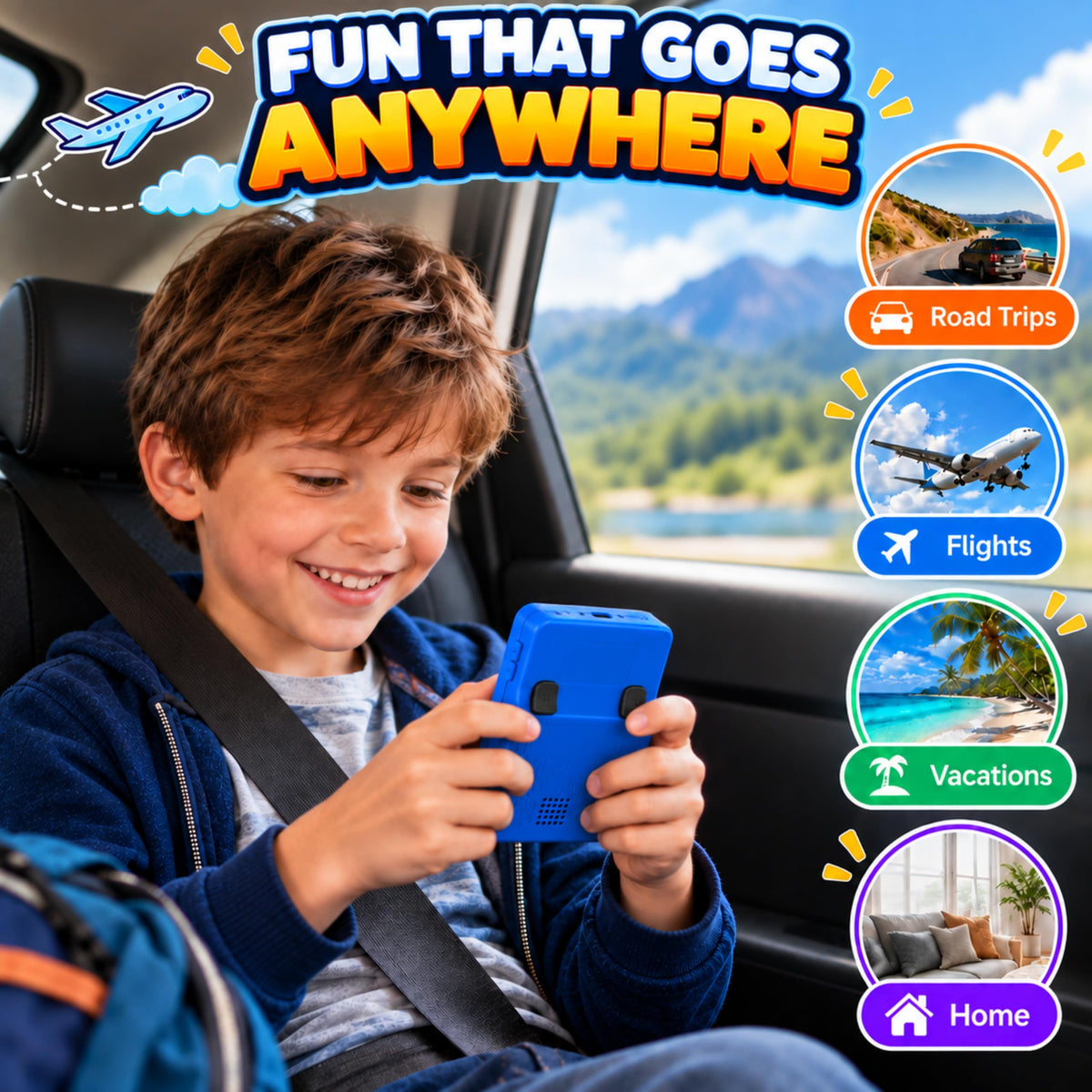 TOMLEON Handheld Game Console for Kids · 300 Games · Blue – image 5 of 8