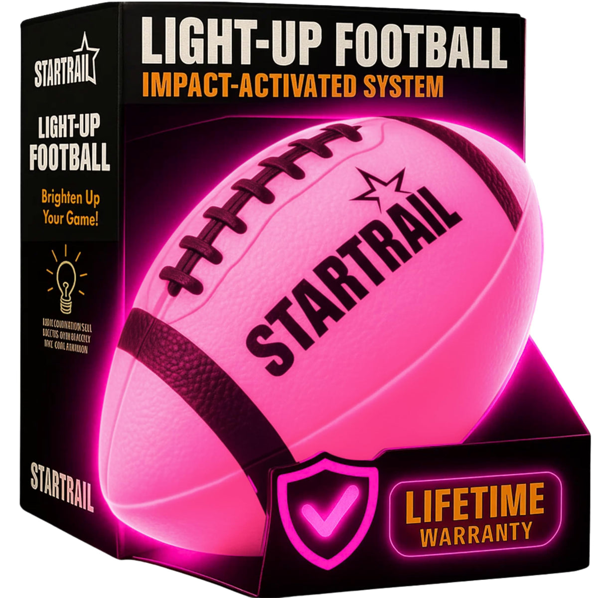 TOMLEON Glow in The Dark Football · Pink – image 1 of 7