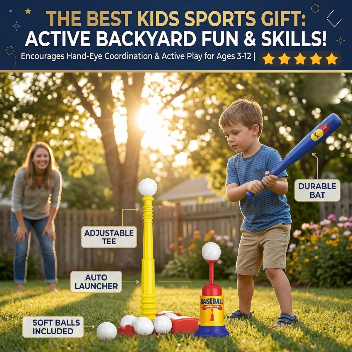 T Ball Stand for Kids and Toddlers 1-3 · Pitching Machine – image 5 of 9